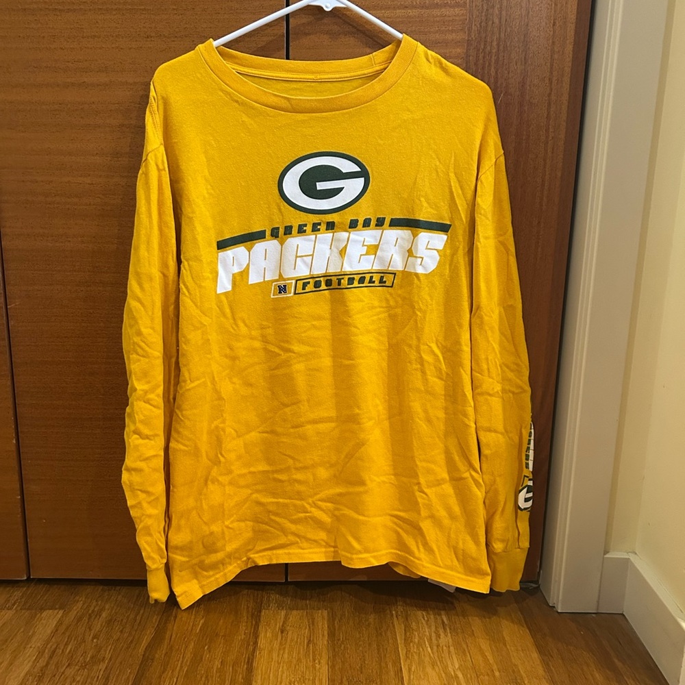 Green Bay Packers Yellow Long Sleeve Shirt